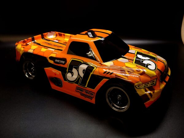 RC CAR KAROSSERIE 1:10 "HONEYTRUCK" IN ORANGE