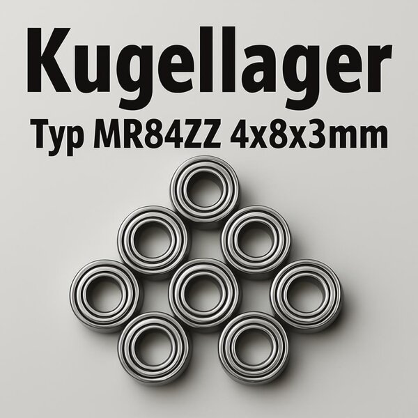 KUGELLAGER 4x8x3MM MIT STAHLDICHTUNGEN # MR84ZZ