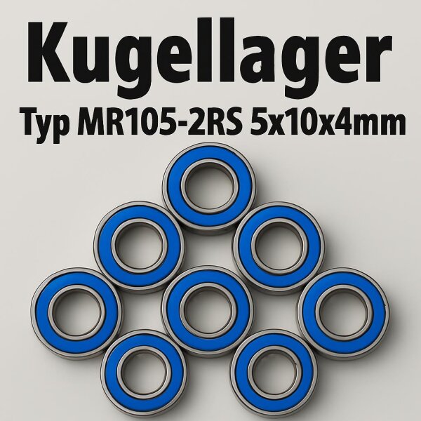KUGELLAGER 5x10x4MM MIT GUMMIDICHTUNGEN # MR105-2RS