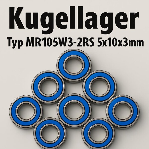 KUGELLAGER 5x10x3MM MIT GUMMIDICHTUNGEN # MR105-2RSW3