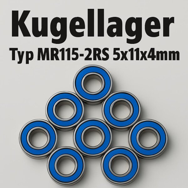 KUGELLAGER 5x11x4MM MIT GUMMIDICHTUNGEN # MR115-2RS