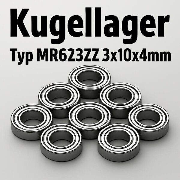 KUGELLAGER 3x10x4MM MIT STAHLDICHTUNGEN # MR623ZZ