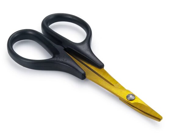 LEXAN KAROSSERIE SCHERE GEBOGEN IN SCHWARZ/GOLD, 140MM...