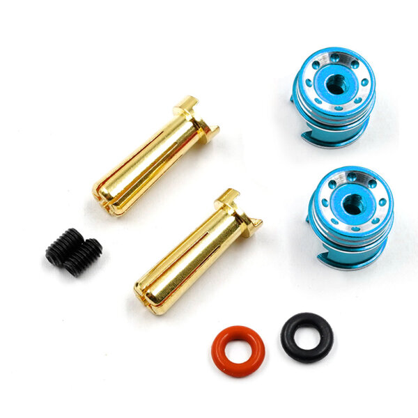 YEAH RACING ALUMINIUM BULLET GRIP GOLDKONTAKT STECKER 5mm...