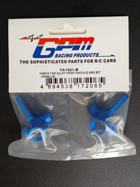 GPM RACING ALUMINIUM ACHSSCHENKEL BLAU VORNE FÜR TAMIYA TA-01 TL-01B ETC.