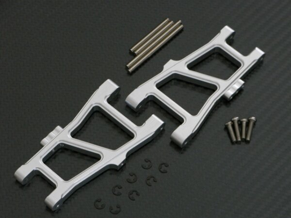 GPM RACING ALUMINIUM QUERLENKER SILBER HINTEN FÜR TAMIYA DF-01 MANTA RAY ETC.