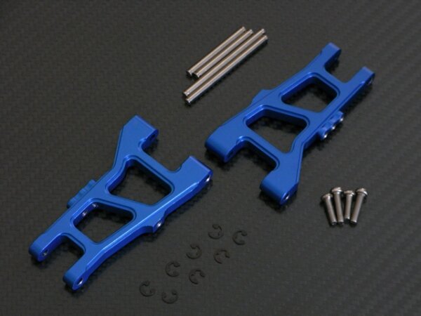 GPM RACING ALUMINIUM QUERLENKER VORNE BLAU FÜR TAMIYA DF-01 MANTA RAY ETC.