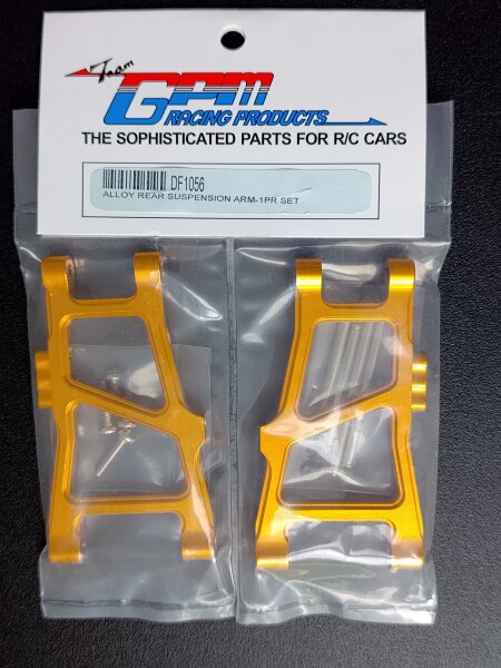 GPM RACING ALUMINIUM QUERLENKER HINTEN GOLDORANGE FÜR TAMIYA DF-01 MANTA RAY ETC