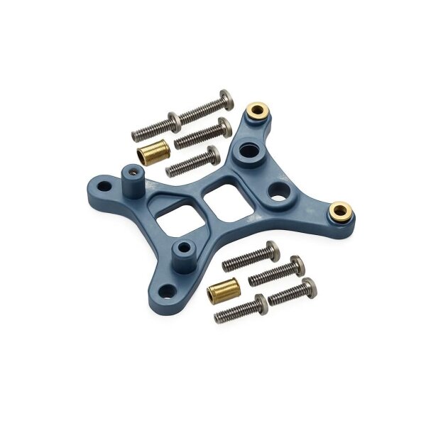 GPM RACING ALUMINIUM DÄMPFERBRÜCKE GRAU HINTEN FÜR TAMIYA DF-01 MANTA RAY ETC.