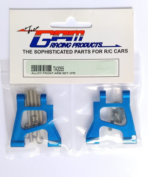 GPM RACING ALUMINIUM QUERLENKER VORNE BLAU FÜR TAMIYA TA-02 & FORD F150 (58161)