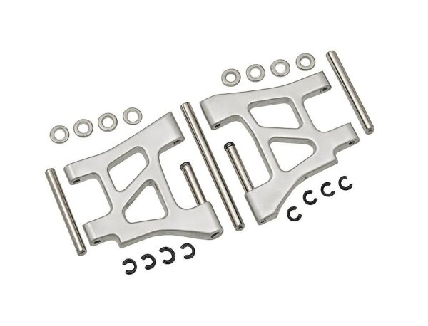 GPM RACING ALUMINIUM QUERLENKER VORNE SILBER FÜR TAMIYA TA-02 & FORD F150 (58161)
