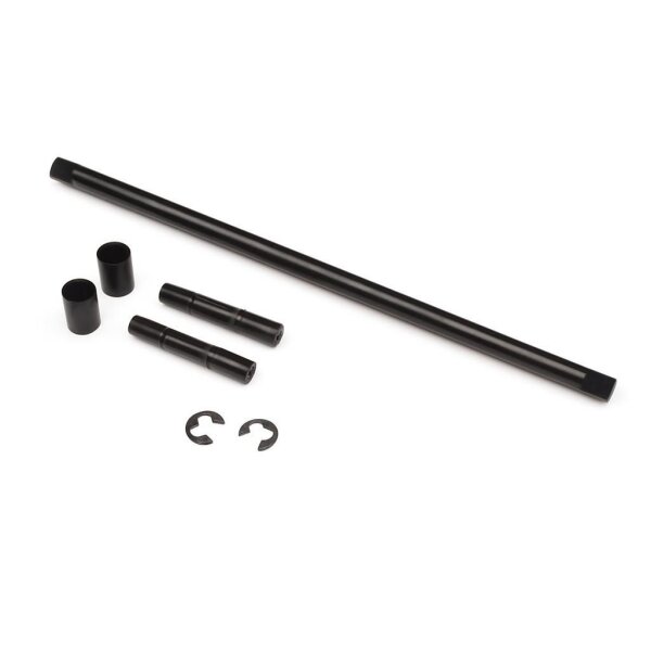 GPM RACING ALUMINIUM MITTELWELLE SCHWARZ INKL MITNEHMERN FÜR TAMIYA TA-02 (ALLE)