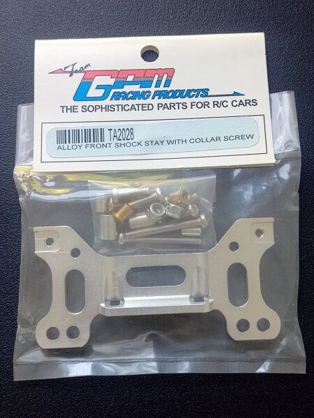 GPM RACING ALUMINIUM DÄMPFERBRÜCKE SILBER VORNE FÜR TAMIYA TA-01 & TA-02