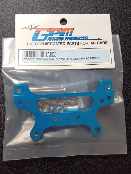 GPM RACING ALUMINIUM DÄMPFERBRÜCKE BLAU HINTEN FÜR TAMIYA TA-01 & TA-02