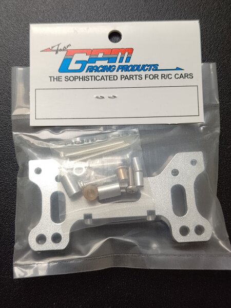 GPM RACING ALUMINIUM DÄMPFERBRÜCKE SILBER VORNE FÜR TAMIYA TA-01 & TA-02