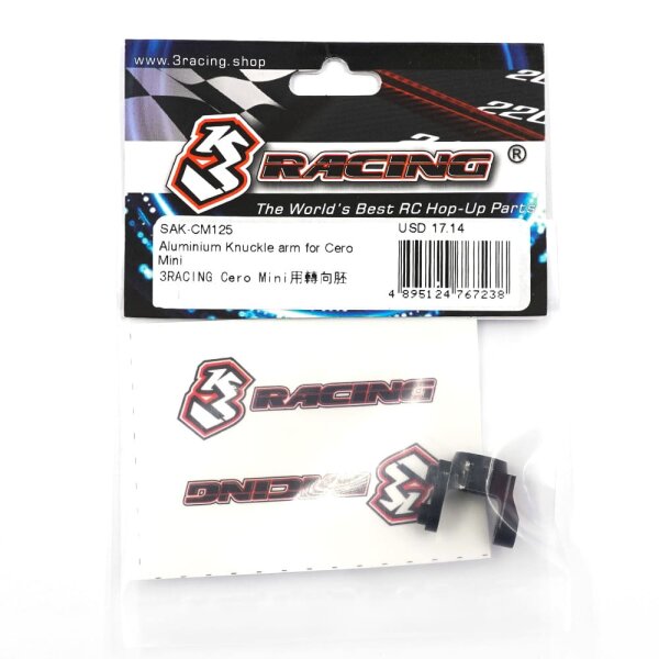 3RACING ALUMINIUM ACHSSCHENKEL FÜR M-CHASSIS M225 M210 CERO SPORT MINI # SAK-CM125