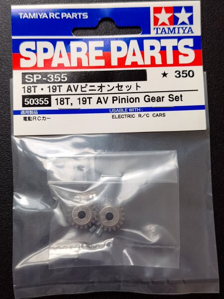 TAMIYA ALUMINIUM MOTORRITZEL SET 18 & 19 ZÄHNE...