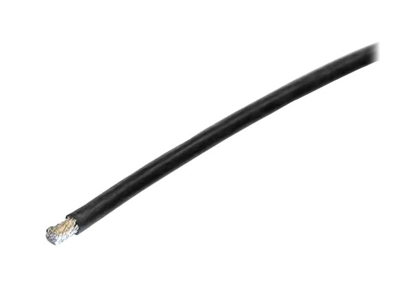 SILIKONKABEL 2,5mm2 / 14AWG, 1 METER, SCHWARZ # RS500SW