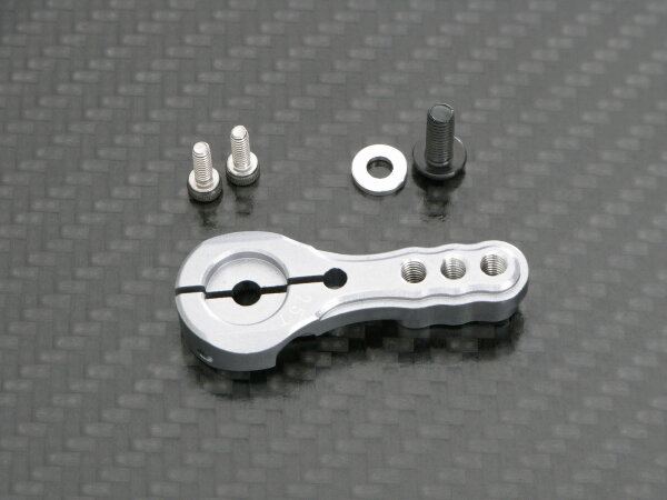 GPM RACING ALUMINIUM SERVOARM SERVOHEBEL SERVOHORN 30MM SILBER ELOXIERT
