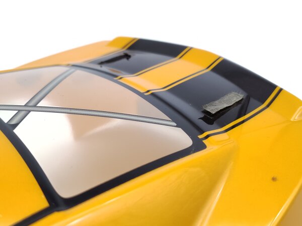 ***B-WARE*** RC CAR KAROSSERIE CAMARO 1:10 "US MUSCLE CAR" FÜR TAMIYA TT01/TT02 B-Ware mit Mängeln