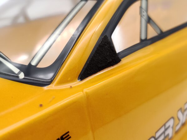 ***B-WARE*** RC CAR KAROSSERIE CAMARO 1:10 "US MUSCLE CAR" FÜR TAMIYA TT01/TT02 B-Ware mit Mängeln
