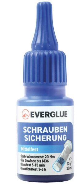 SCHRAUBEN SICHERUNG THREAD LOCK MITTELFEST BLAU 22g 20ml...