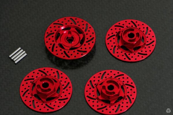 GPM RACING ALUMINIUM 12MM RADMITNEHMER (ROT) MIT...