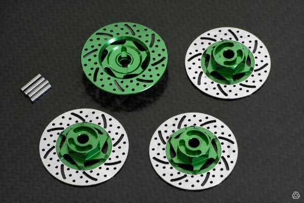 GPM RACING ALUMINIUM 12MM RADMITNEHMER GRÜNSILBER...