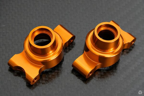 GPM RACING ALUMINIUM ACHSSCHENKEL HINTEN (ORANGE) FÜR TAMIYA TT-01 & TT-01E