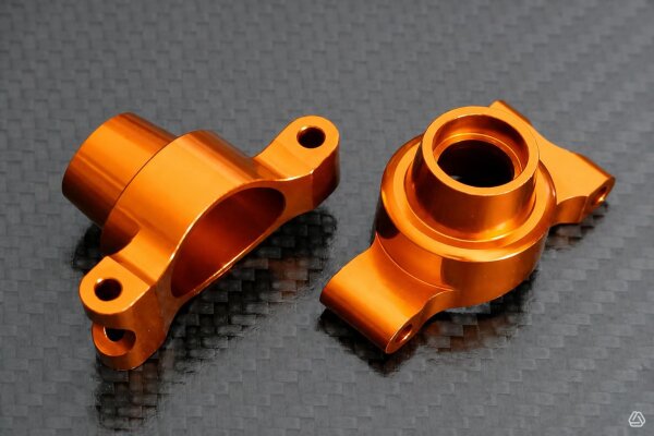 GPM RACING ALUMINIUM ACHSSCHENKEL HINTEN (ORANGE) FÜR TAMIYA TT-01 & TT-01E