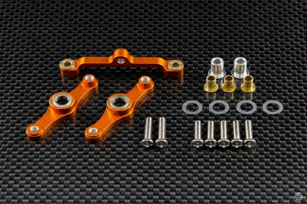 GPM RACING KUGELGELAGERTE ALUMINIUM LENKUNG (ORANGE) FÜR TT-01 & TT-01E