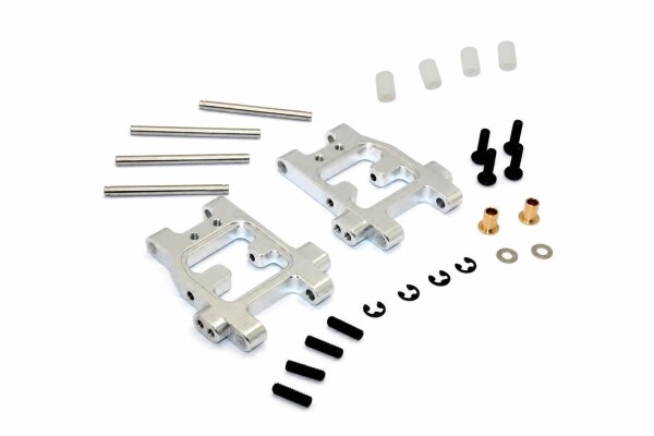 GPM RACING UNTERE QUERLENKER HINTEN (SILBER) EINSTELLBAR TAMIYA TT-01 & TT-01E