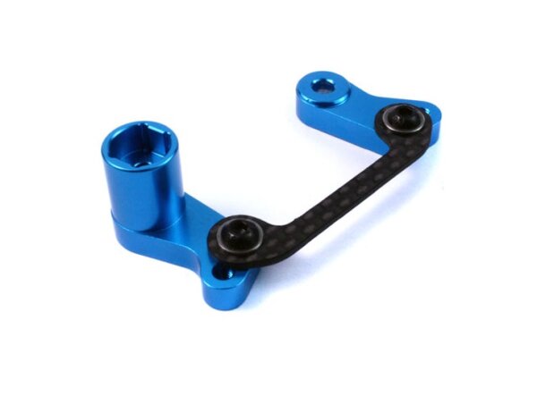 YEAH RACING ALUMINIUM LENKUNG (BLAU) FÜR TAMIYA CC-01 MODELLE # CC01-042