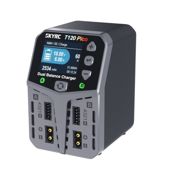 SKYRC SCHNELLLADEGERÄT T120 PICO DUAL CHARGER 6A...