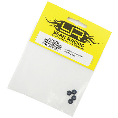 YEAH RACING ALUMINIUM GESTUFTE UNTERLEGSCHEIBE FÜR SERVOS, SCHWARZ  # YA-0577BK
